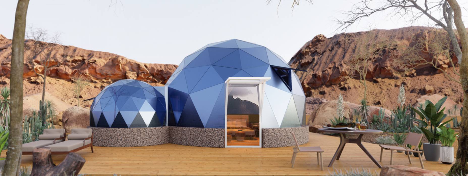 理塘县球形智能光伏玻璃星空房